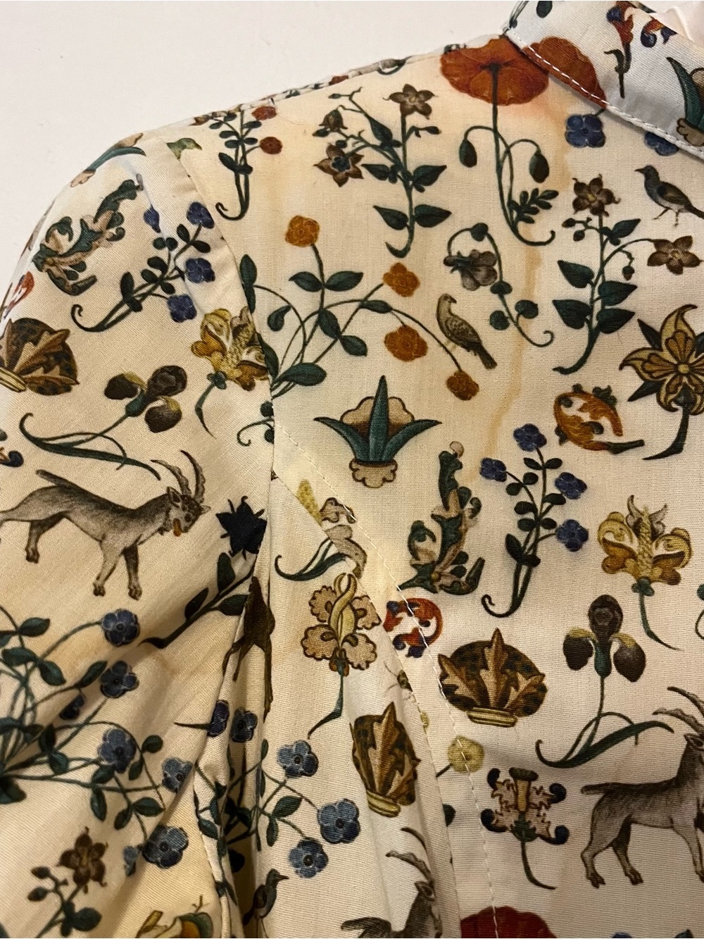 Samantha Pleet illuminated unicorn Cream Floral & Nature Print Long-Sleeve Dress - Picture 4 of 8